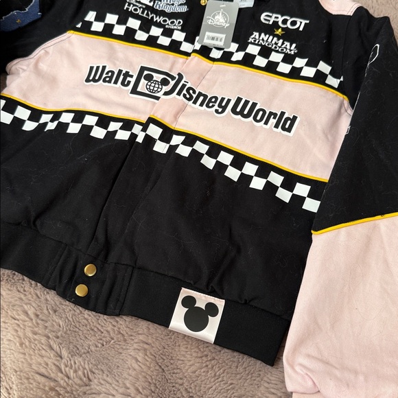 Disney Black and Pink Checkered Jacket size xl - Picture 4 of 9